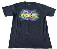 WWF / WWE Wrestling Wrestlemania 2018 New Orleans Black T-Shirt Men Medium