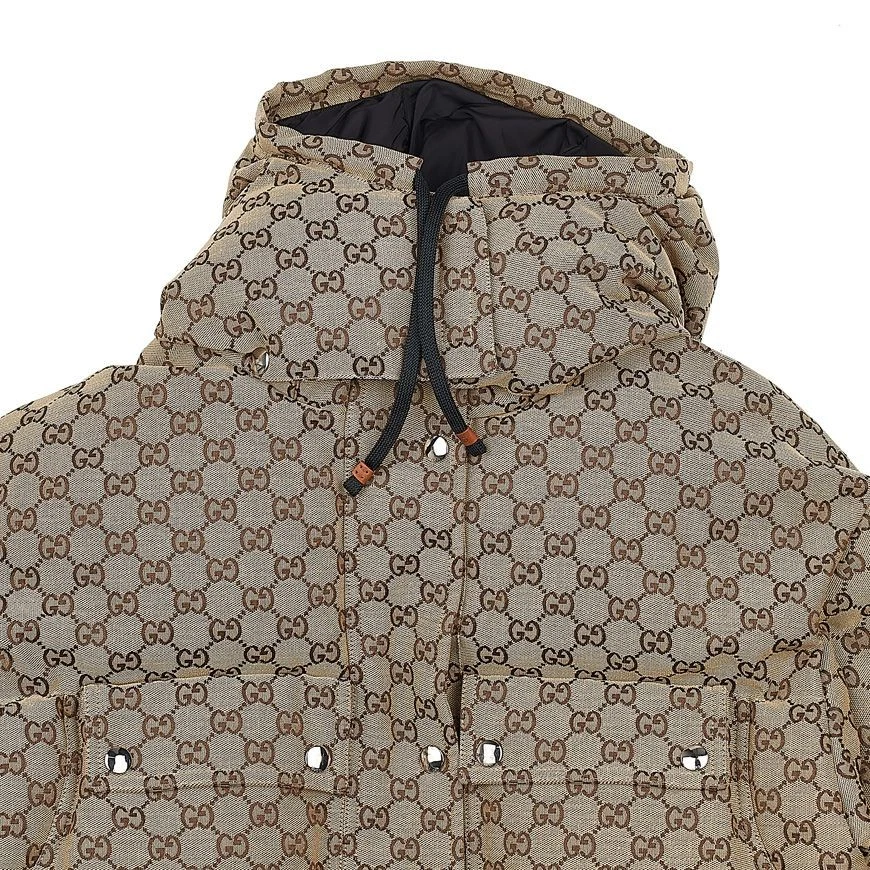 Gucci giacca donna GG cotone tela puffer 66509149