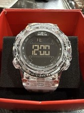 Invicta Men's Watch Invicta Racing Digital Dial White Rubber Strap 49041