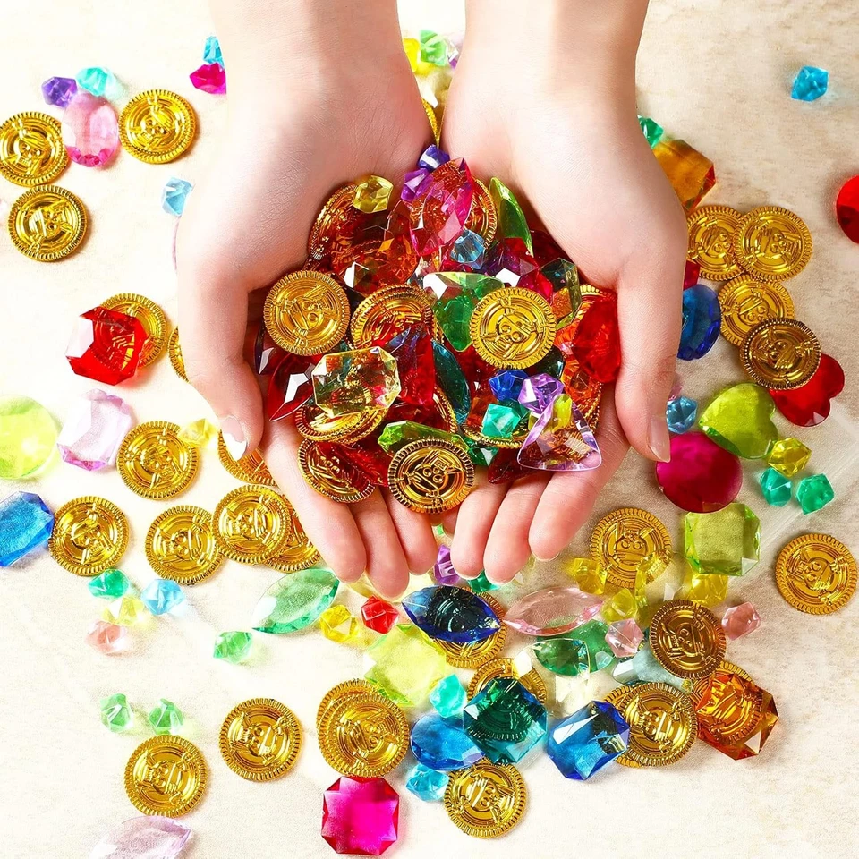 Gejoy 430 Piezas Halloween Fiesta Pirata Favores Tesoro Joyas y...  Foto 4 de 4