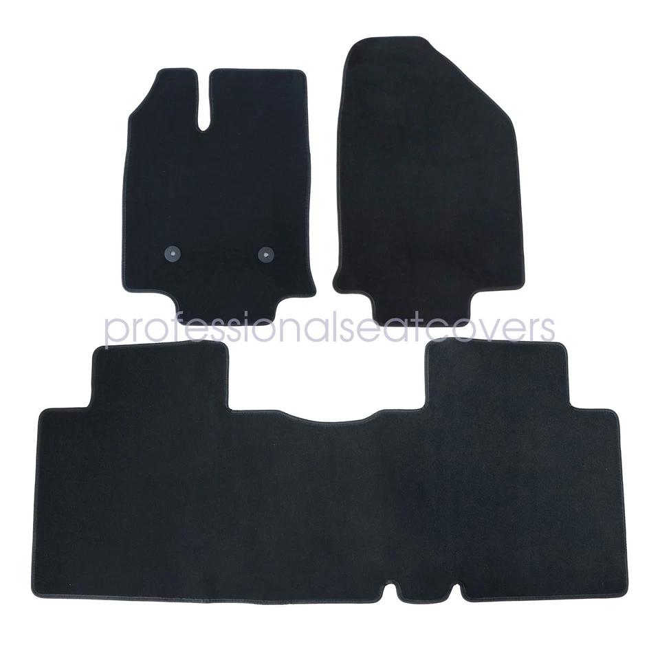 Alfombrillas de terciopelo delanteras y traseras Ford Edge 2010 2011 2012 2013 4 puertas 3x Foto 4 de 4