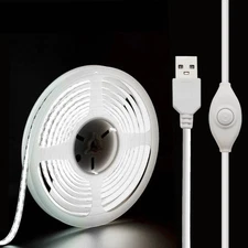 5V USB LED Strip Lights, 3.28FT COB Light Strip White, Short LED Strip Light, Fl
