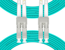 0.5M 1.6Ft OM3 LC to LC Fiber Patch Cable,10Gb/40Gb Multimode Duplex 50/125 m 2