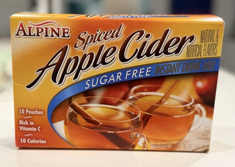 Alpine Spiced Apple Cider Sugar Free Instant Drink Mix (10 Pouches) - New