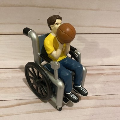 Miniland Educational Figure Young Boy in Wheel Chair w/ Basketball