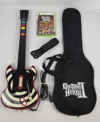 RARE ''Bullseye'' Guitar Hero SG Guitar Bundle For PlayStation PS2 Tested HTF