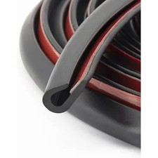 Rubber U Channel Length with self-Adhesive Design for car Doors,19.7FEET Black