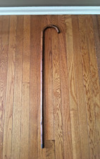 Vintage Luxury Wood Cane Walking Stick Knotty Crook Handle 36"L x6"W
