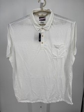 Johnnie-O Local Polo Shirt Mens 2XL White Hangin' Out Burn Out Wash JMPO3860 NWT