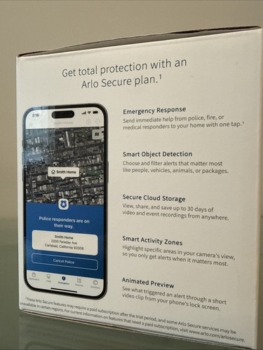 Arlo Essential Outdoor Camera 2nd Generation HD White Color Night Vision NISB - Picture 4 of 7
