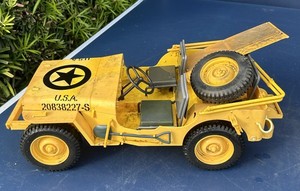 Vintage U.S. Army Jeep Military Toy Vehicle USA 20838227-S Willys Style Jeep