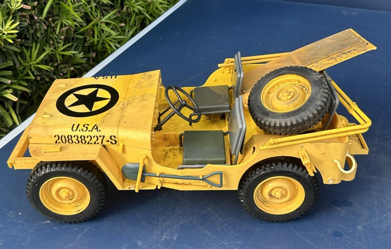 Vintage U.S. Army Jeep Military Toy Vehicle USA 20838227-S Willys Style Jeep