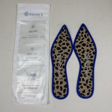 Rothy&rsquo;s The Point Insoles Black Blue Outline Leopard Print Comfort US Size 5