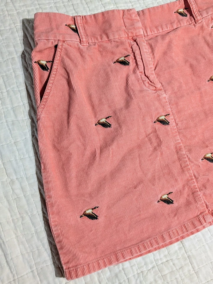 Falda Pana Vintage J Crew Rosa Bordada Canadá Ganso Pato Canadiense Talla 4 Foto 3 de 4