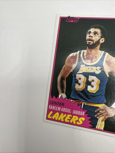 1981-82 Topps NBA Card #20 Los Angeles Lakers Kareem Abdul-Jabbar - Picture 18 of 20