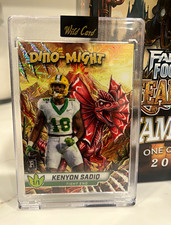 Wild Card Dino-Might Kenyon Sadiq Oregon Ducks Football Rookie 1/1 Card. rookie card picture