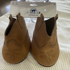 NWT Build A Bear Workshop BAB CLASSIC Cowboy Western Boots BROWN