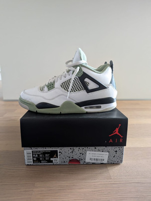 Nike Jordan 4 Retro White/Oil Green DARK Ash ''AQ9129103''