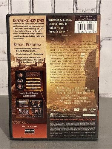 The Great Train Robbery (DVD, 1978) W/ Insert Sean Connery D7 - 第 2/4 張圖片