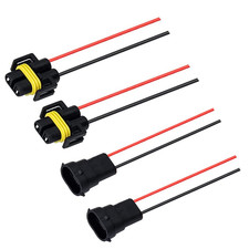 Set-2 H11 H8 Pigtail Socket Wiring Harness Harness Female and Male Connector for