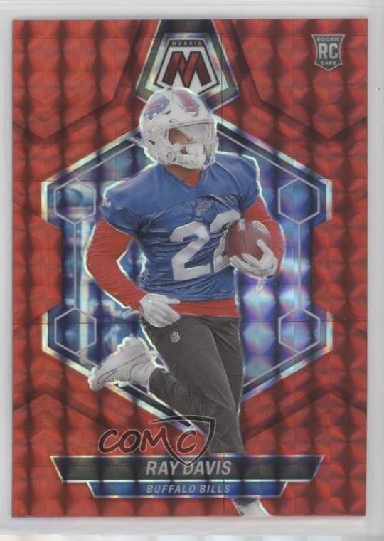 2024 Panini Mosaic Rookies Red Mosaic Prizm Ray Davis #387 Rookie RC 1az7