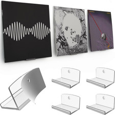 Adhesive Vinyl Wall Mount 4-Pack   Strong Hold Record Holder Wall, Record-Safe