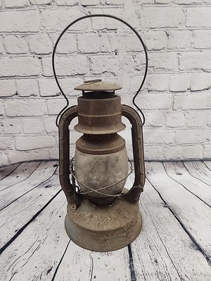 Vintage D-Lite No. 2 Dietz Kerosene Lantern NY USA Antique Blue