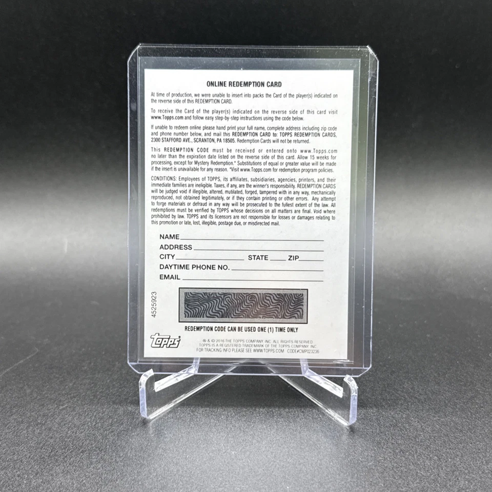 STAR WARS 2016 TOPPS HIGH TEK MICHAEL KINGMA AUTOGRAPH REDEMPTION - Image 2 of 2