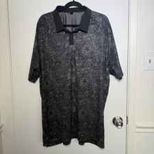 Adidas, Black And Gray Camo Men's Two XL Colored Polo Short Sleeve Shirt