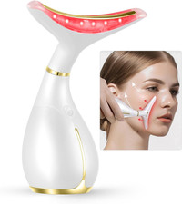 Red Light Facial Massager, Skin Care Tools for Face  Neck Beauty Device, 3 in 1