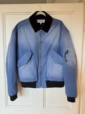 Loewe Padded Bomber Jacket In Washed Blue