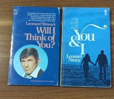 (2) Leonard Nimoy You and I , Will I Think Of You? Poetry Books 