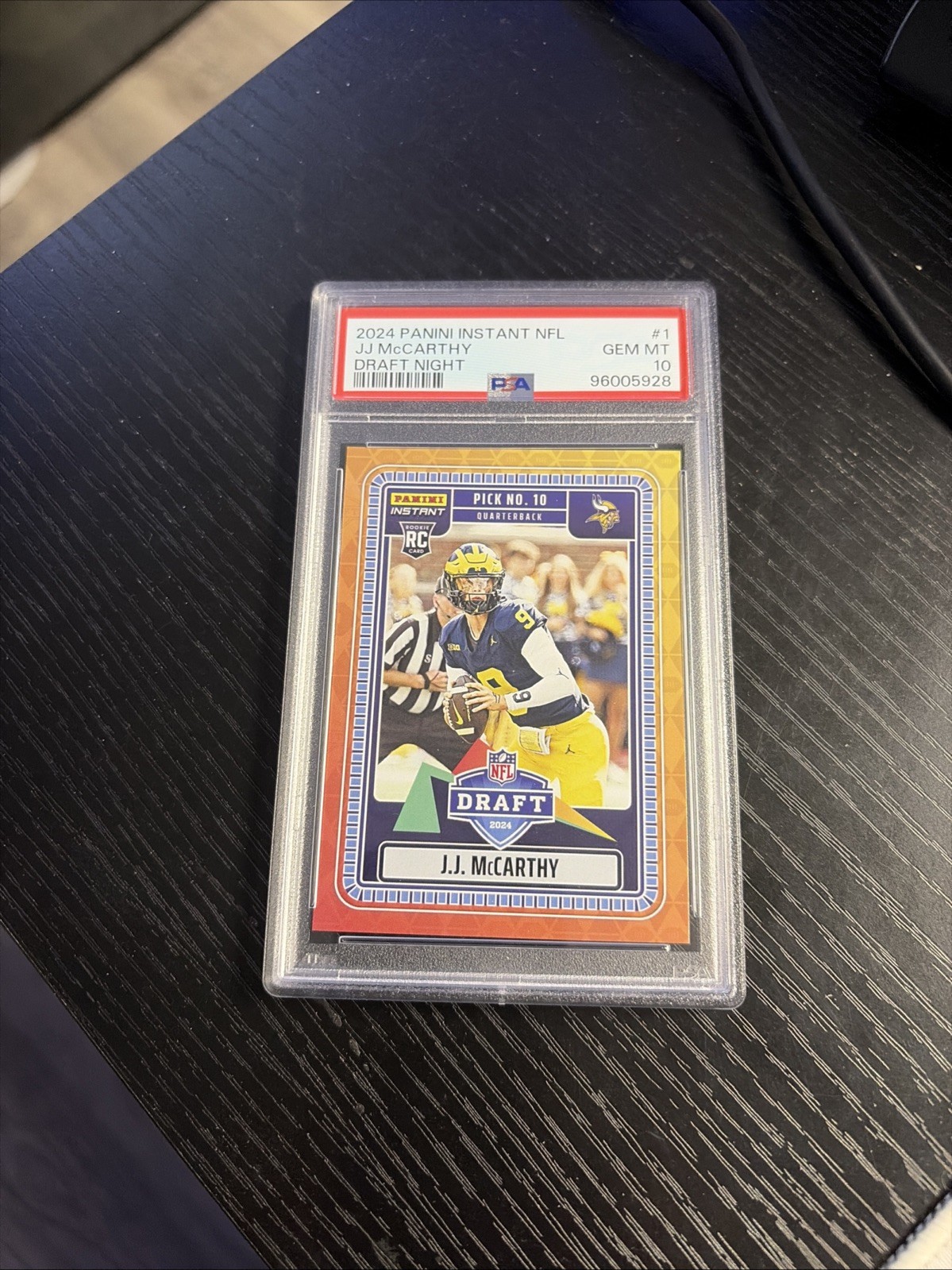 JJ McCarthy Panini Instant NFL Draft Night #1 Base