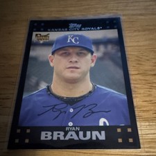 Topps 2007 Ryan Braun Rookie Kansas City Royals MLB Baseball Card #262