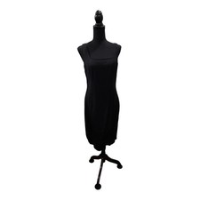 Jackie K Dress Womens 9/10 Sleeveless Midi Gold Button Back Cocktail Classic