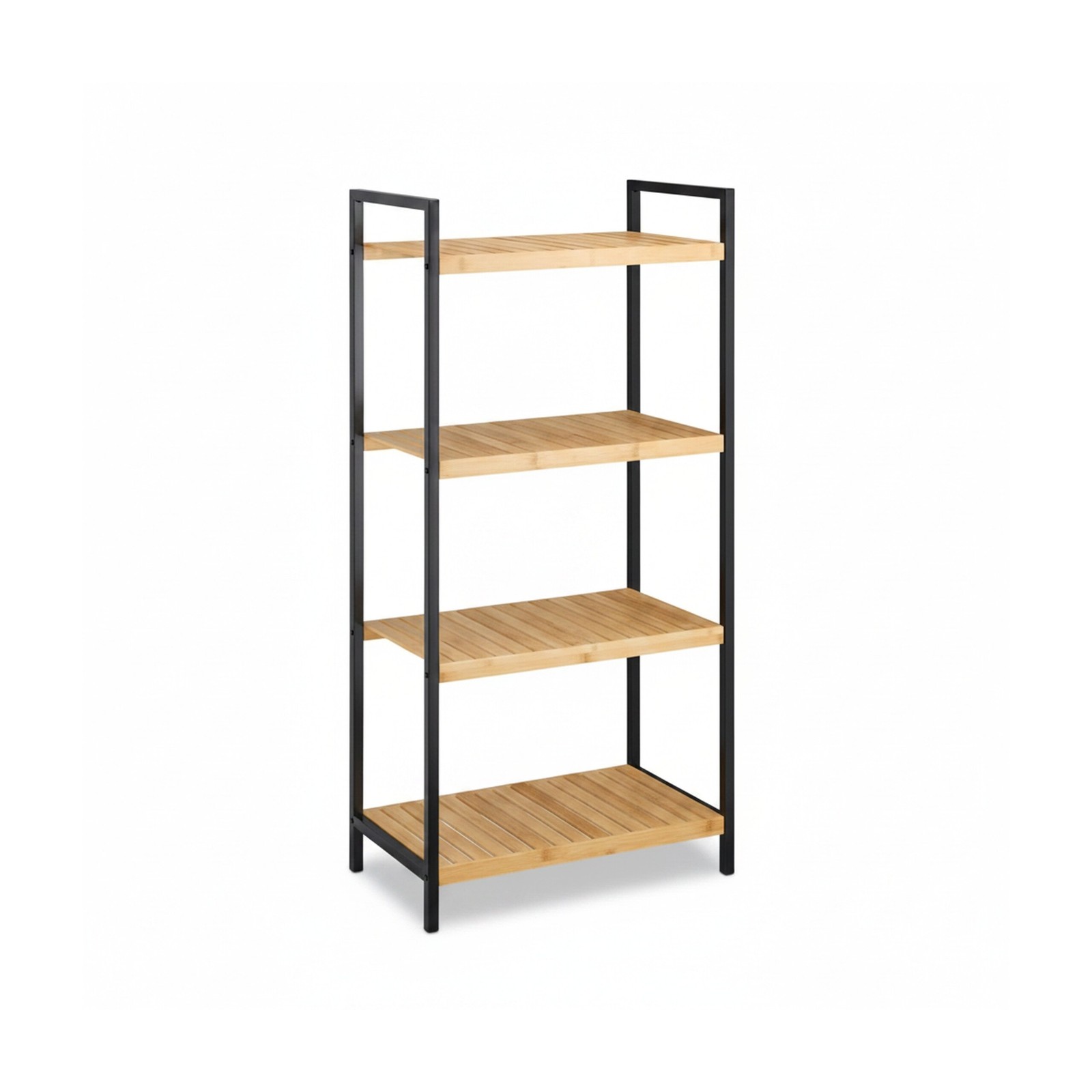 Étagère en bambou meuble de rangement 4 niveaux 3,4 kg étagère polyvalente