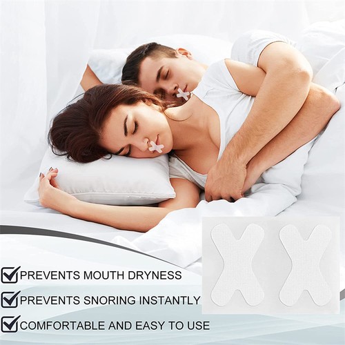 120Pcs X Shape Sleep Strips Bruxism Tape For Sleeping Anti Snore Teeth Grinding - Picture 6 of 9