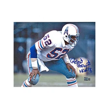 Robert Brazile Houston Oilers Autographed 8x10 Photo Inscribed HOF 18 (CX Auth)