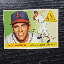 1955 Topps White Back Rip Repulski St. Louis Cardinals #55