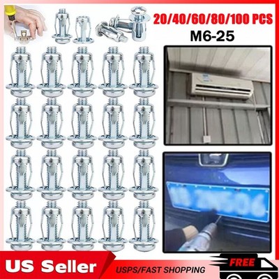 20-100pcs Petal Screw Jack Nuts for Metal Screw Anchor Expansion Bolt for Fixing