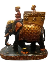 Handmade wooden elephant.