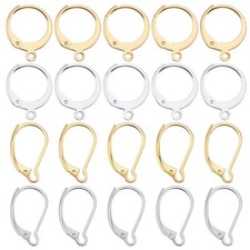 1 Box 80Pcs Leverback Earring Findings Huggie Hoop Earring Findings Lever Back E