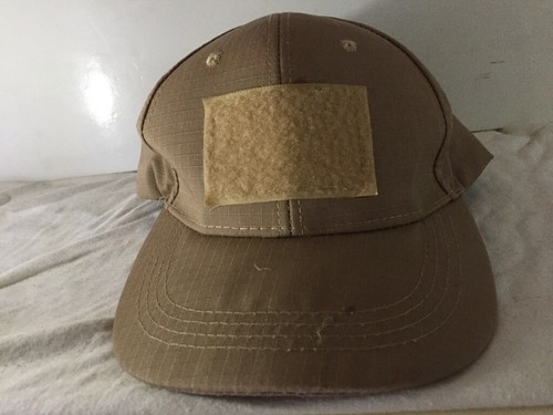 Khaki Beige Tan Tactical Operator Contractor Military Patch Cap Hat Polyester - Picture 2 of 6
