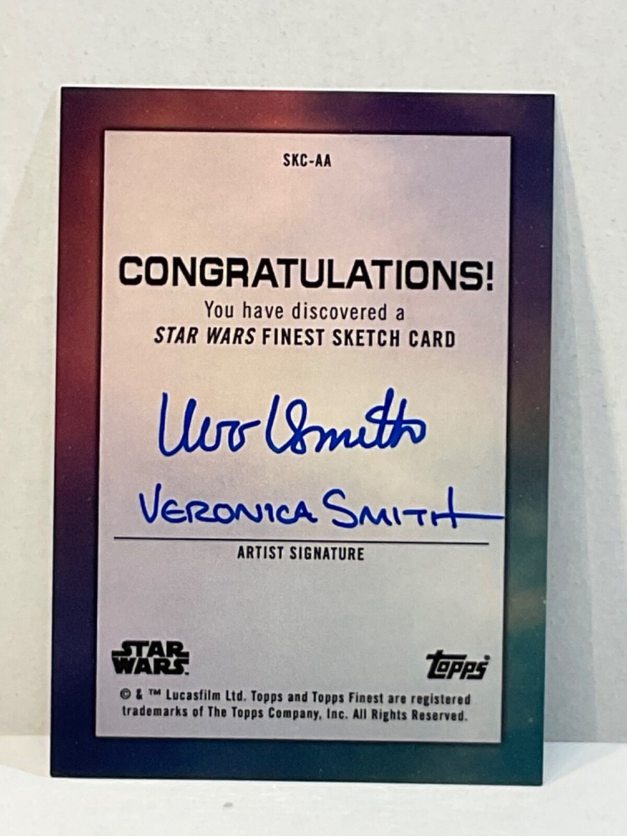 スターウォーズtopps マンダロリアン 直筆sketchカード 2022 TOPPS FINEST STAR WARS THE MANDALORIAN SKETCH 1/1 by