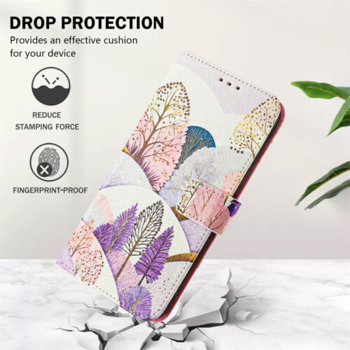Case for ZTE Blade A75 V70 Vita Nubia Z60 Ultra Painted Flip Wallet Stand Cover - Picture 6 of 30
