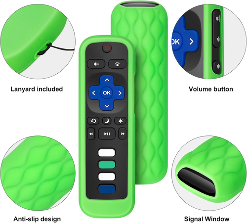 (Pack of 2) Remote Cover Case for Roku TV Remote Control/Silicone Protective Sle - Picture 4 of 7