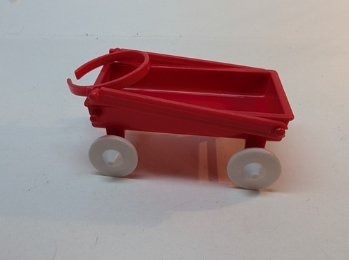 Vintage Mattel Spielzeug roter Kunststoffwagen 1998 weißes Rad 6 Zoll - Bild 3 von 8