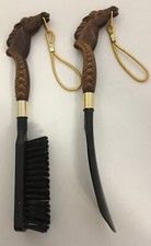 Vintage Horse Head Equestrian Clothes Brush  Shoehorn 10.5  Made In Japan