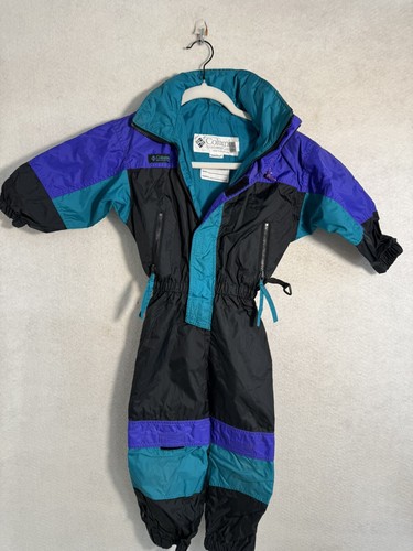 Columbia Girls Bib Ski Snow Pants Jumpsuit sz XS VINTAGE snowboard - Picture 2 of 10