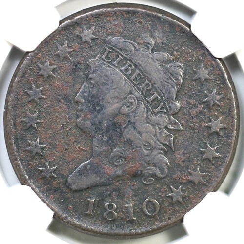 1810 S-282 R-2 NGC VF Dettagli Testa Classica Moneta Grande Centesimo 1c - Foto 1 di 3